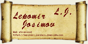 Lepomir Josimov vizit kartica